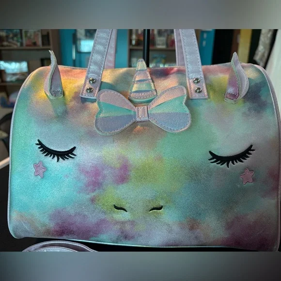Unbranded Pastel Unicorn Satchel Bag with Removable Strap - Picture 2 of 7